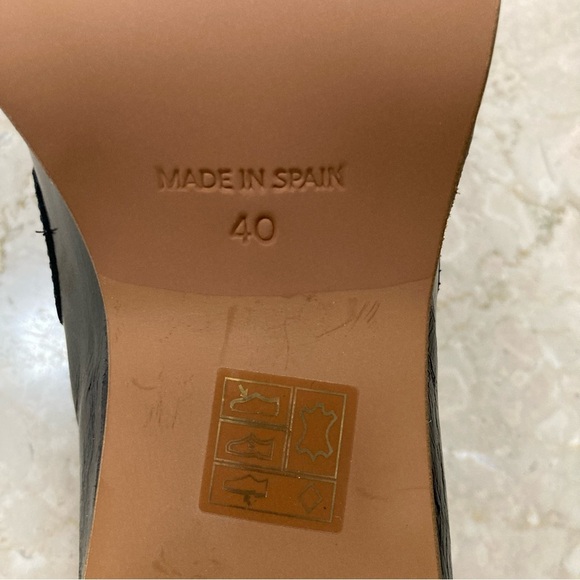 Jonak Paris Patent Leather Heeled Platfom Loafers in Black, Size EU 40 - Picture 9 of 10